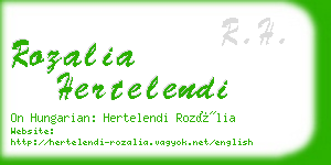 rozalia hertelendi business card